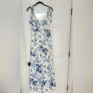 Vici Blue and White Floral Dress